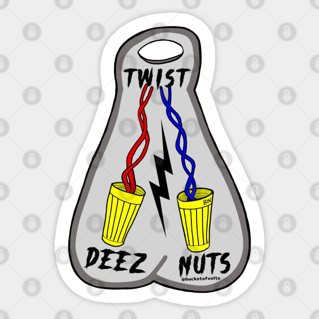 Twist  Deez Nuts Sticker by HacknStack